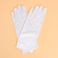 Gloves Gray Rhinestone Satin Bridal for Women