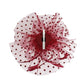 Burgundy Flower Feather Polka Dot Fascinator