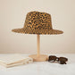 Fedora Camel Brown Leopard Print Hat