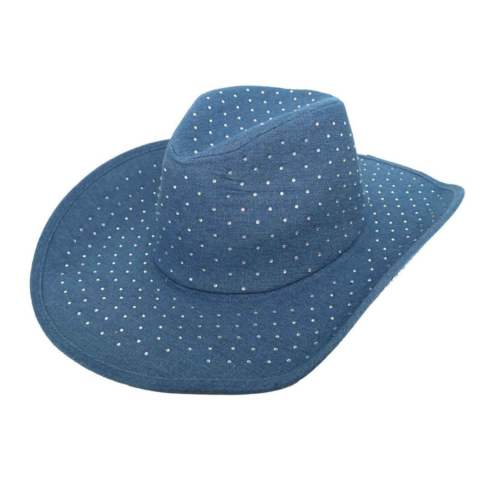 Cowboy Hat Denim Rhinestone Cowgirl Fashion Hat