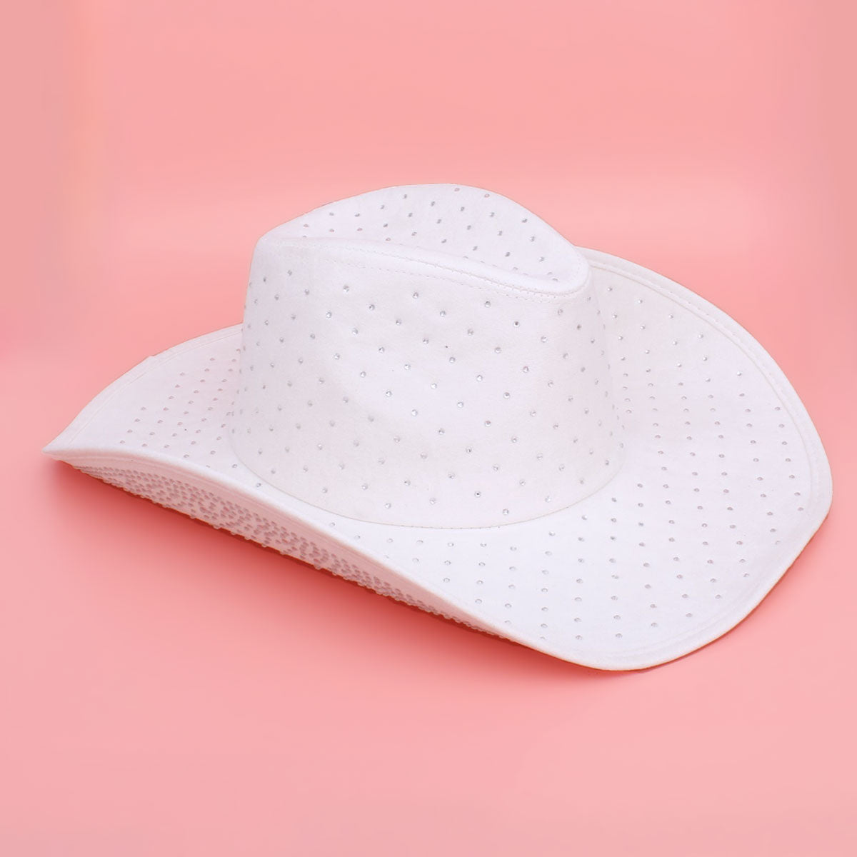 Cowboy Hat White Rhinestone Cowgirl Fashion Hat