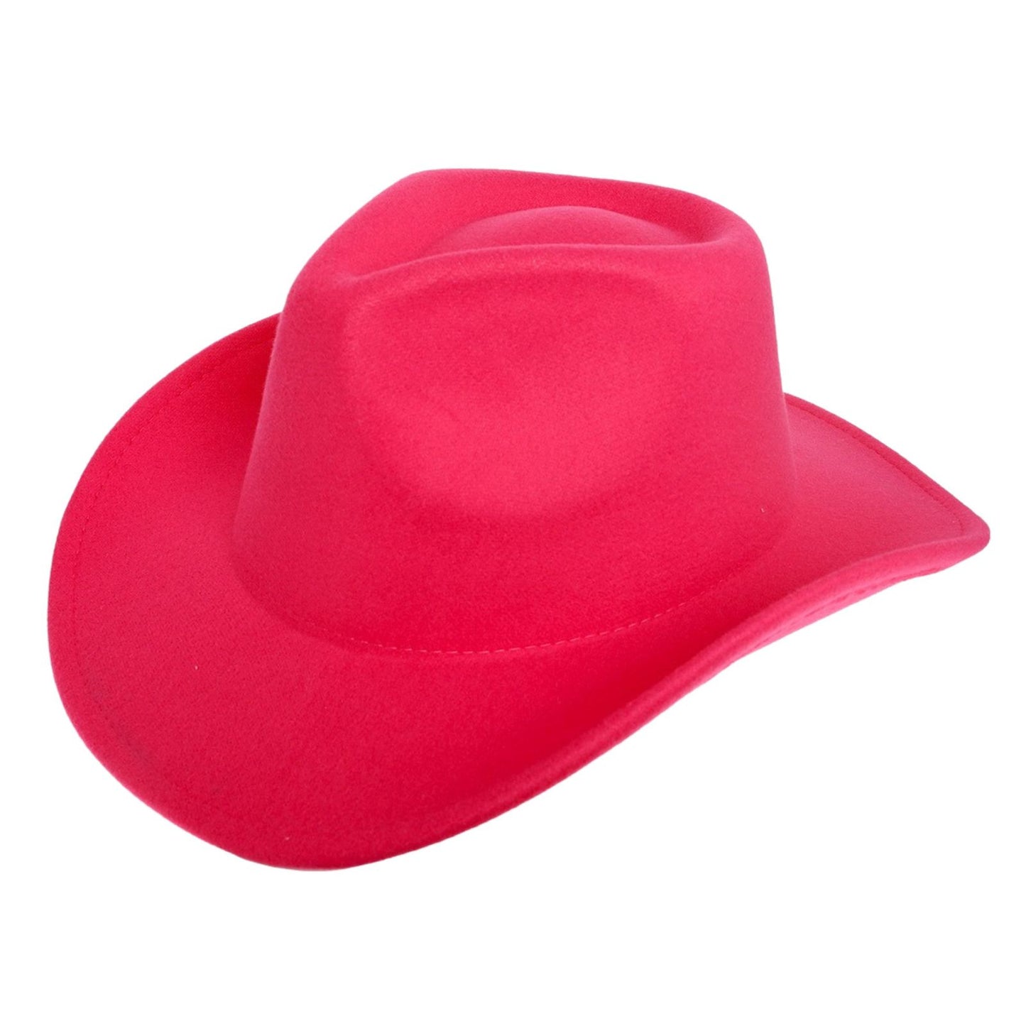 Cowboy Hat Fuchsia Pinched Cowgirl Fashion Hat