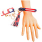 American Flag Safety Keychain Bracelet