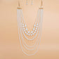 Pearl Necklace Cream 6 Strand Layer Set for Women