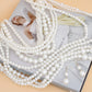 Pearl Necklace Cream Cluster Long Set for Women