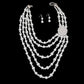 Elegance in White: Pearl Brooch Necklace