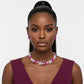 Blush Teardrop Crystals Gemstone Collar Necklace