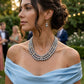 3-Strand Gray Pearl Layered Necklace Set