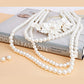 Pearl Necklace Cream Flower 4 Strand Set for Women