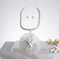Silver Mesh Large Flower Wire Pendant Necklace
