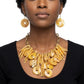 Yellow Waterfall Fringe Tropical Getaway Necklace