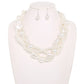 White Multi Strand Baroque Pearl Necklace