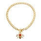 Bee Toggle Necklace with Red