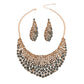 Black Green Diamond Crystal Necklace