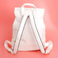Backpack White Croc Flap Bag Set for Women