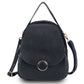 Backpack Black Rounded Small Handbag for Women