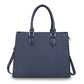 Purse Blue Pebble Grain Satchel Handbag for Women