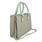 Purse Green Pebble Grain Satchel Handbag for Women