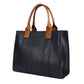Purse Black Soft Grain Satchel Bag for Women