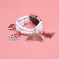 Updated DST White Pearl Charm Watch Band Women