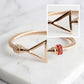 DST Delta Gold Twisted Cable Bangle Bracelet