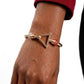 DST Delta Gold Twisted Cable Bangle Bracelet