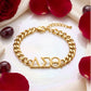 DST Sorority Gold Chain Greek Letter Bracelet