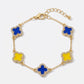 SGRHO Blue and Yellow Quatrefoil Clover Bracelet