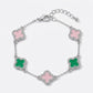 AKA Pink and Green Quatrefoil Clover Bracelet