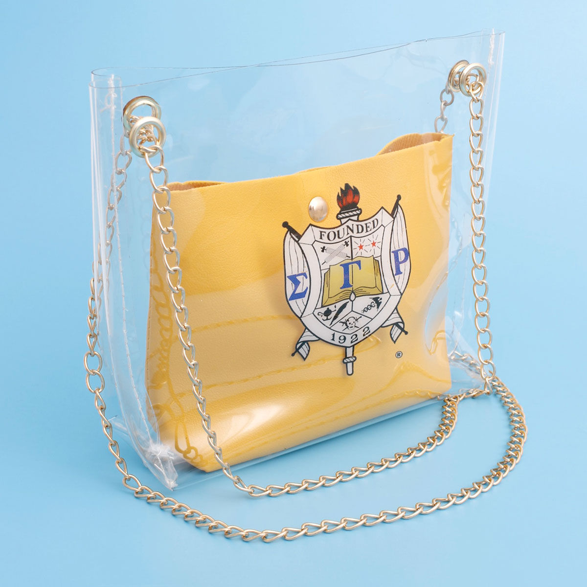 Shoulder Bag Yellow Sigma Sorority Purse for Women