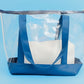 Tote Blue Clear Zeta Sorority Bag for Women