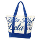 ZPB Sorority Thick Canvas Embroidered Tote Bag