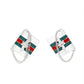 Studs Large Silver Striped Handbag Earrings Women