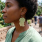 Yellow Iridescent Afro Girl Studs