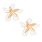 Studs White Gold Tropical Flower Earring for Women