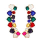 Dangle Multicolor Heart Crystal Earrings Women