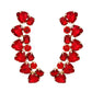 Dangle Red Heart Crystal Earrings for Women