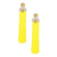 Tassel Yellow Long Vintage Glam Earrings for Women