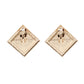DST Crimson Wave Gold Framed Art Clip On Earrings