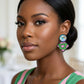 AKA Glass Crystal Geometric Gem Clip On Earrings