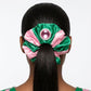 AKA Pink & Green XL Silky Jeweled Hair Scrunchie