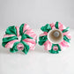 AKA Pink & Green XL Silky Jeweled Hair Scrunchie