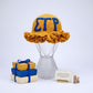 SGRHO Yellow Greek Crochet Ruffle Bucket Hat