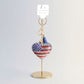 USA Patriotic Heart Padded Keychain Bag Clip