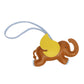 Bag Charm Brown Faux Leather Flying Elephant