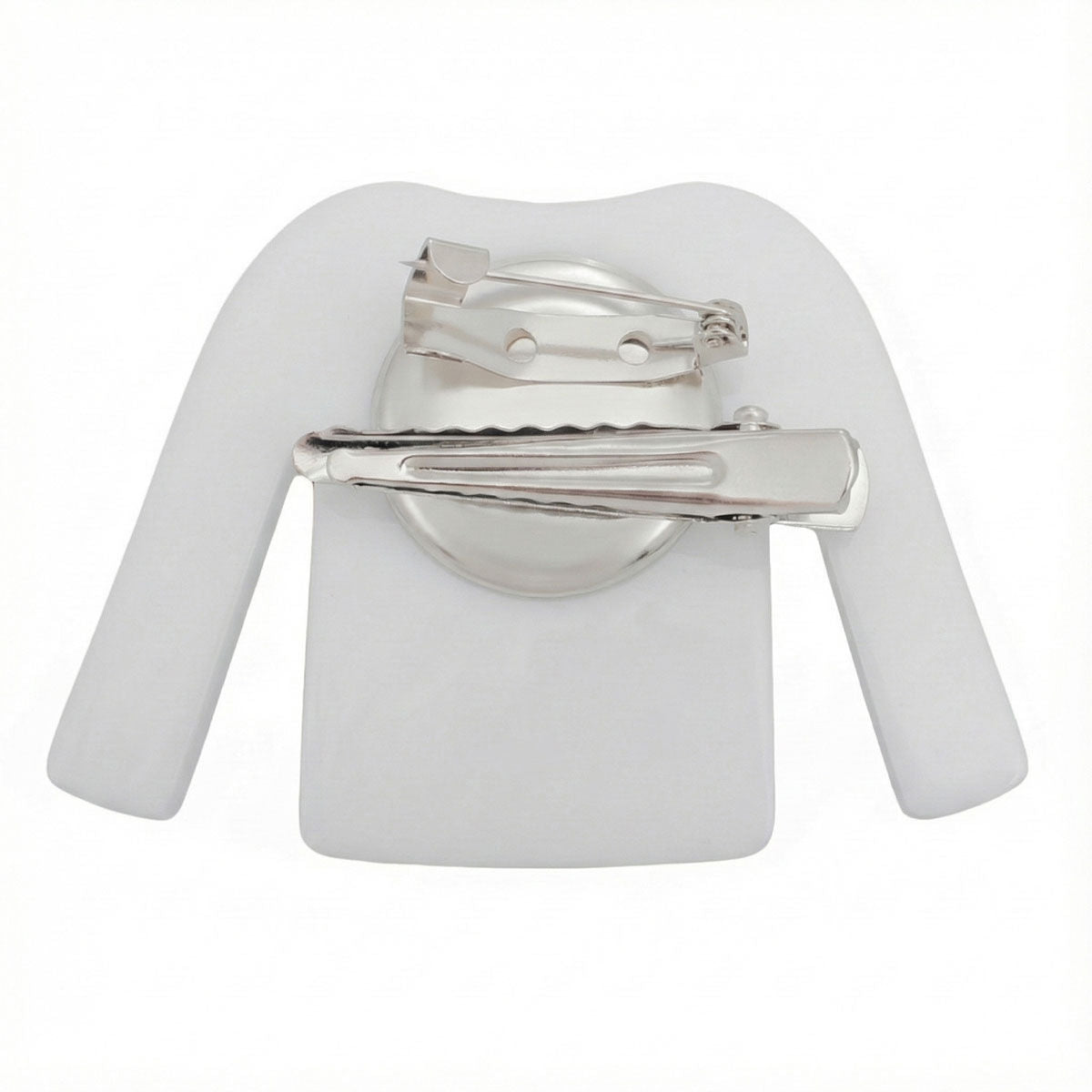 Brooch Hair Clip Black White Stripe COCO Shirt Pin