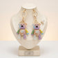Keychain Colorful Rhinestone Teddy Bear Bag Clip