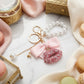 Pink Stone Encrusted Lips Parisian Pearl Keychain