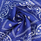 ZPB Blue and White Bandana Bling Fringe Necklace