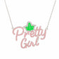 AKA Pretty Girl Pink Pendant Necklace Women